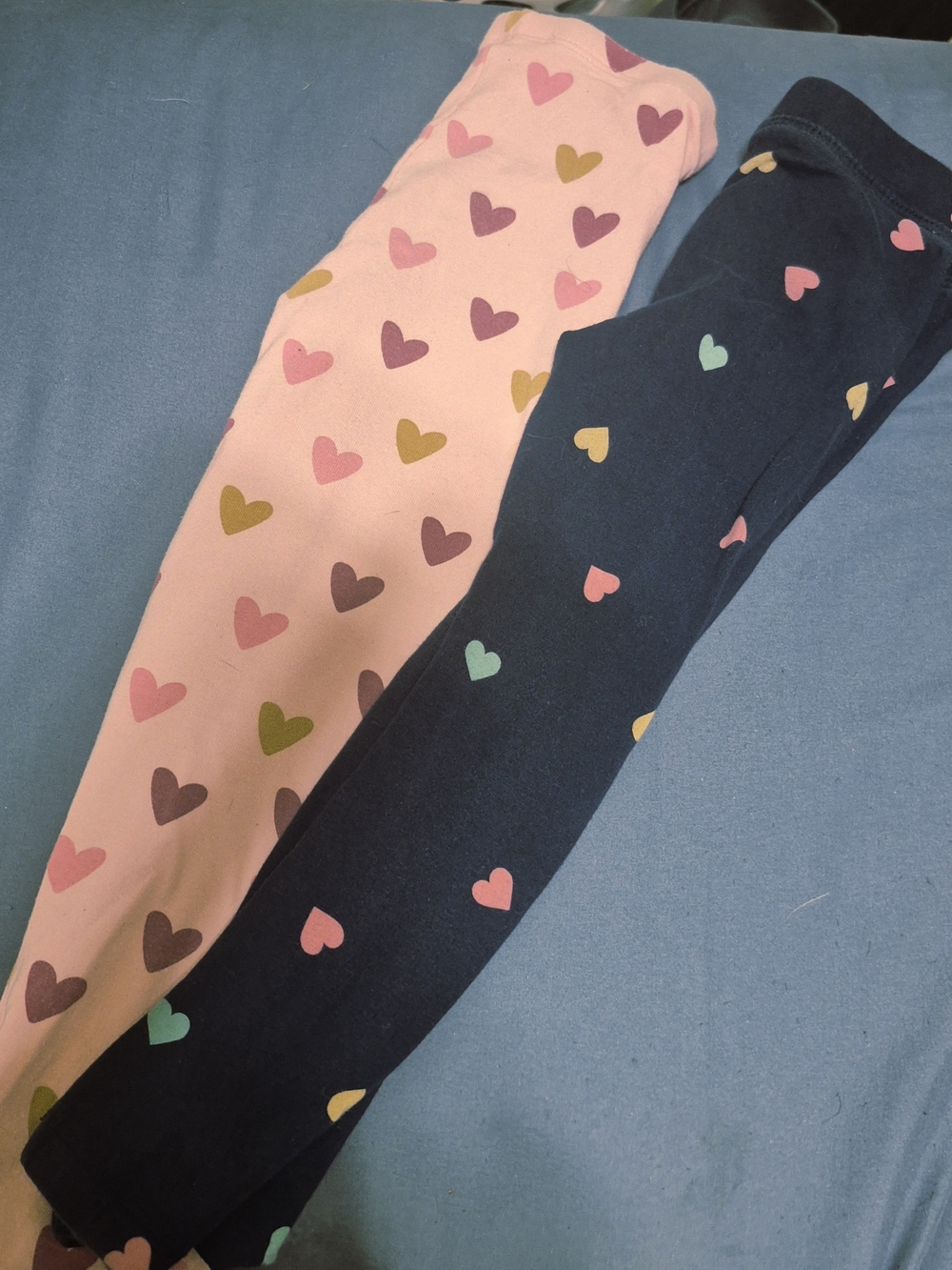 ⭐️⭐️5/$15. Crewcuts Girls Heart-Print Leggings - Pink & Navy